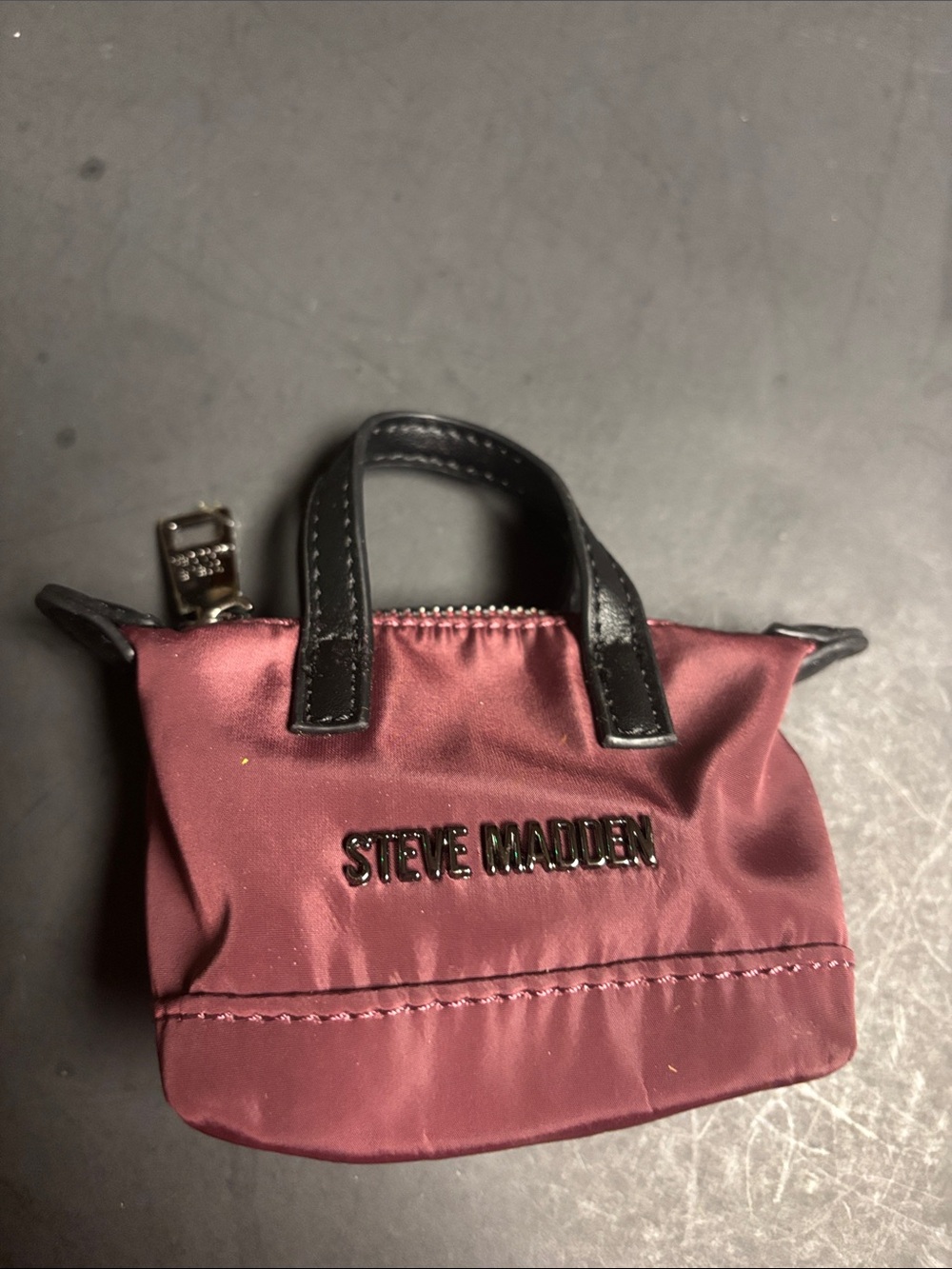 Steve Madden Mini Tote in Rose with Black Handles